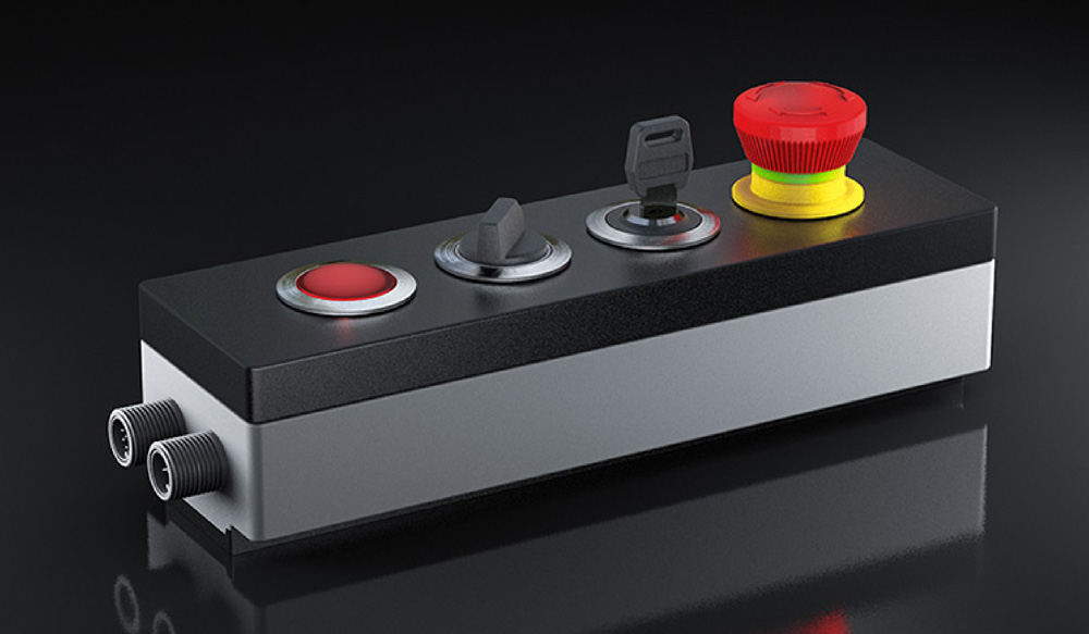 The picture shows an assembled M12 housing.