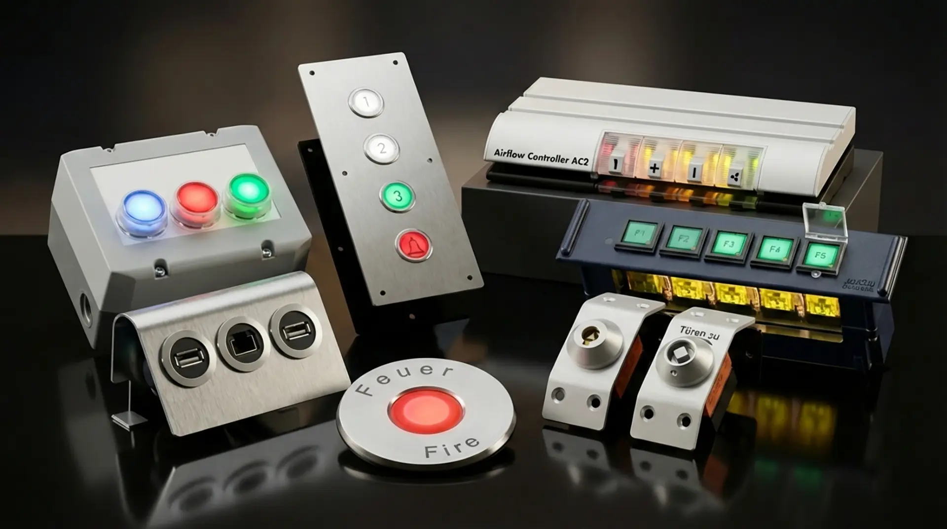 Customised pushbuttons and switches