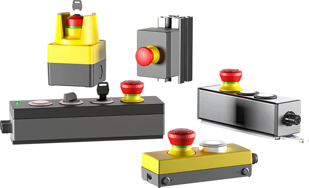 Emergency stop housing