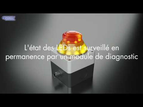 Arrêt d'urgence illuminé avec visualisation d'état active/inactive