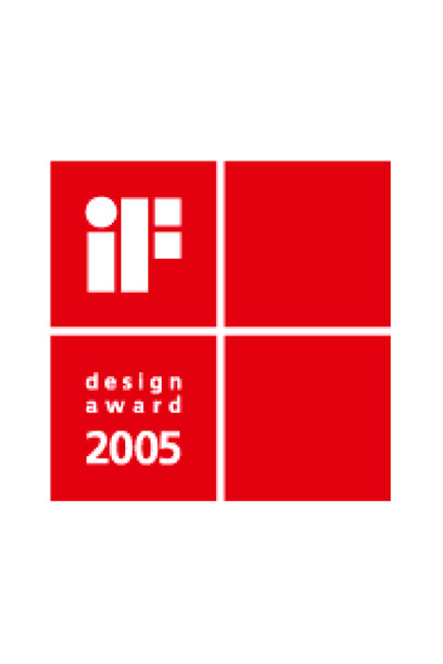 The picture shows the iF Design Award 2005  can be seen.
