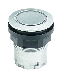 Ein hell-grauer Drucktaster