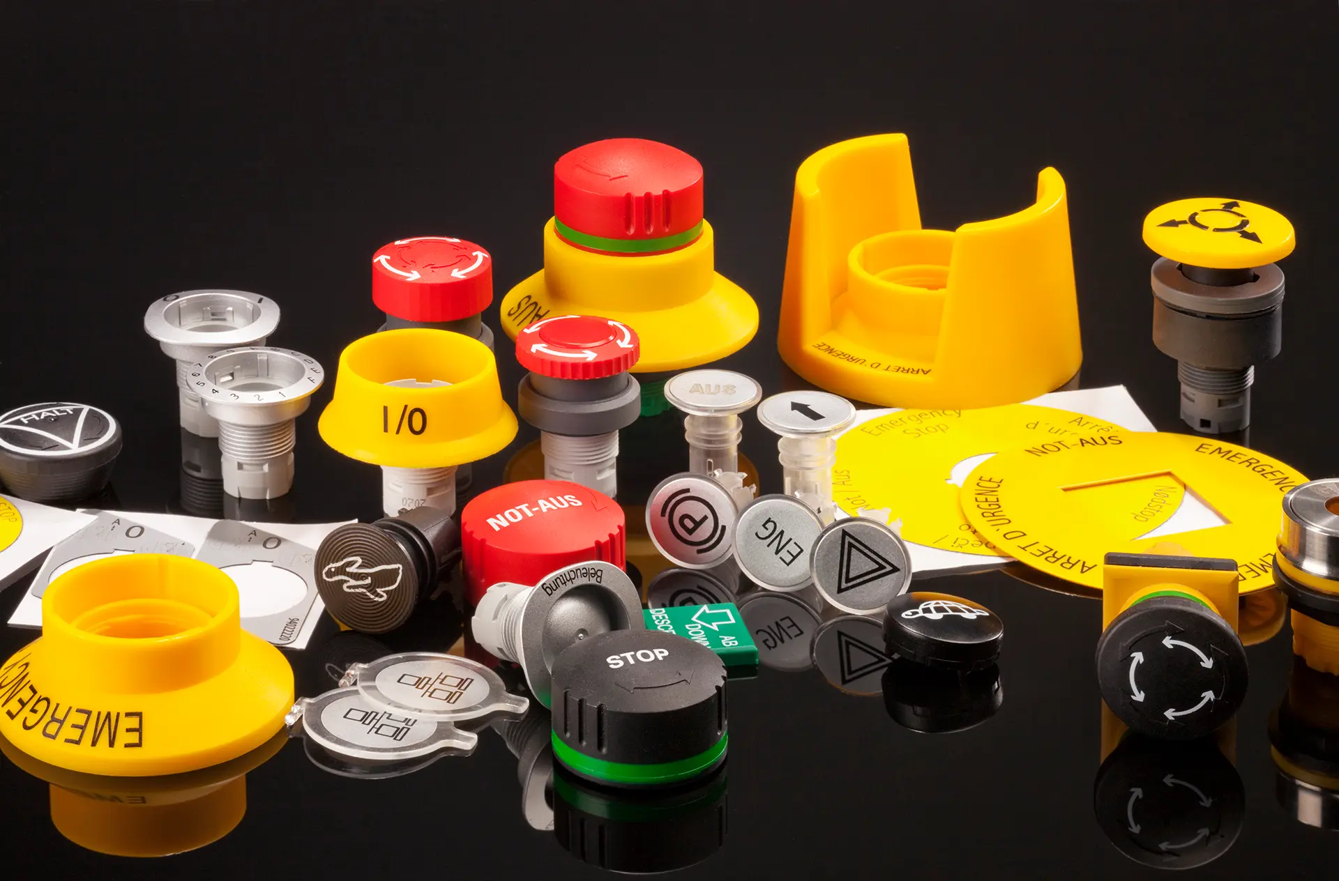 Customised pushbuttons and switches