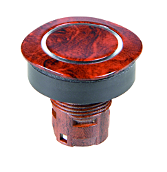 Ein rot-marmorierter Drucktaster