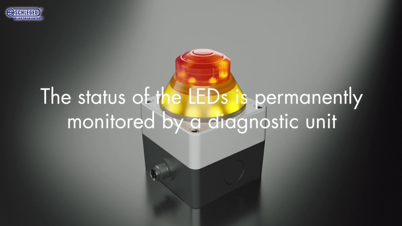 Emergency-stop with illuminated status indication active/inactive